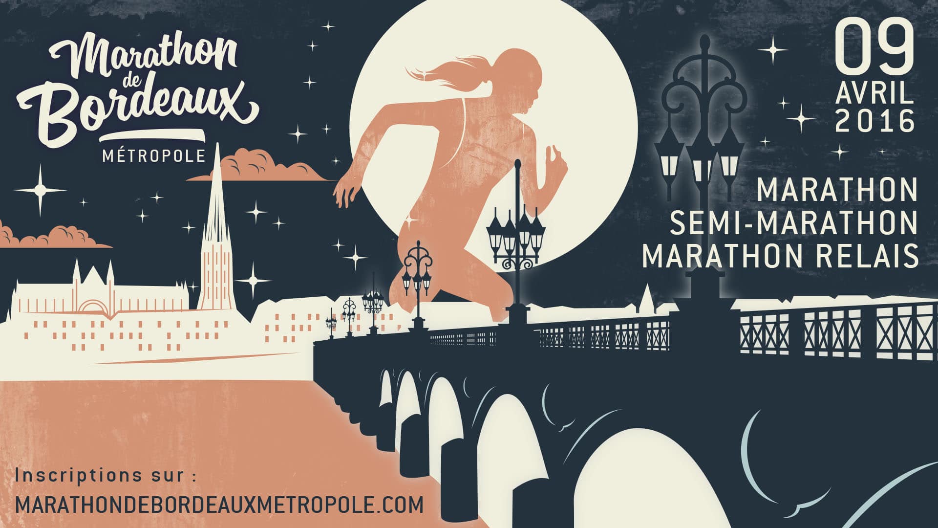 Affiche du marathon de Bordeaux