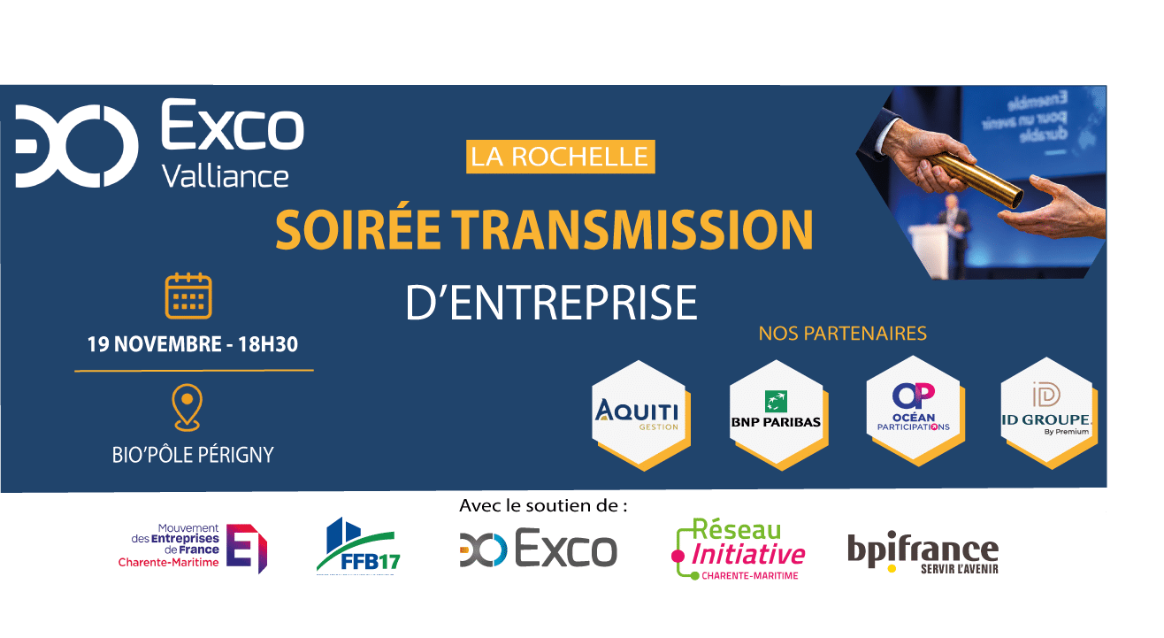 Soirée transmission d’entreprise LA ROCHELLE